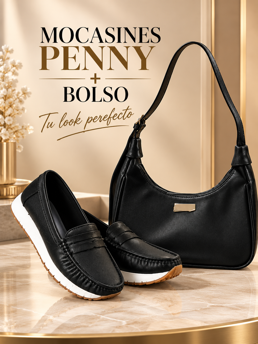 MOCASINES PENNY  + BOLSO  👠👜 TU LOOK EN SOLO DOS PIEZAS