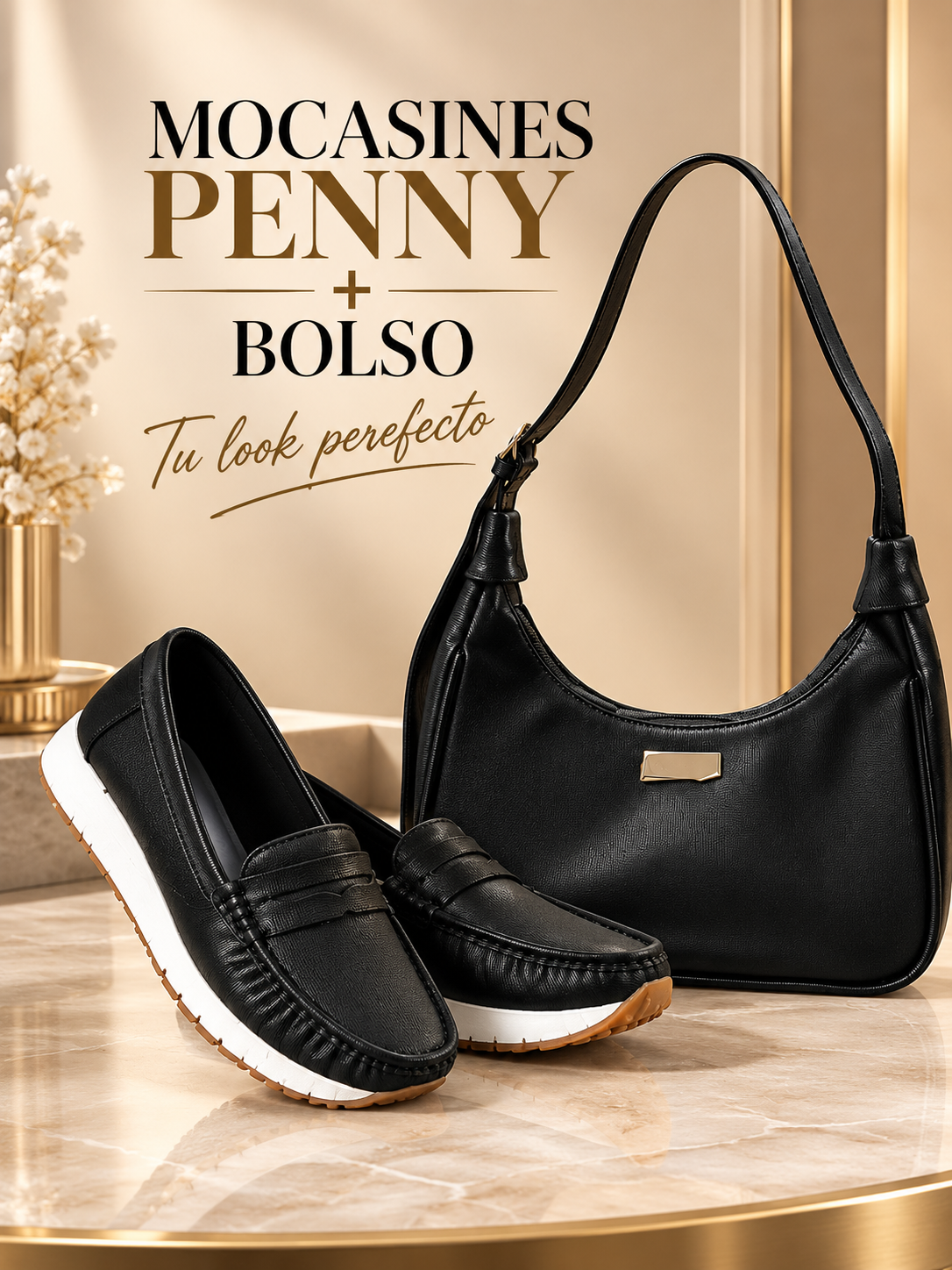 MOCASINES PENNY  + BOLSO  👠👜 TU LOOK EN SOLO DOS PIEZAS